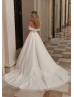 Beaded Ivory Lace Tulle Slit Enchanting Wedding Dress